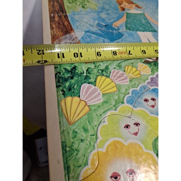 3 Vintage 1970 Nursery Rhyme Puzzles Frame tray, 10 or less pcs. 2491 12x118" - Picture 6 of 8